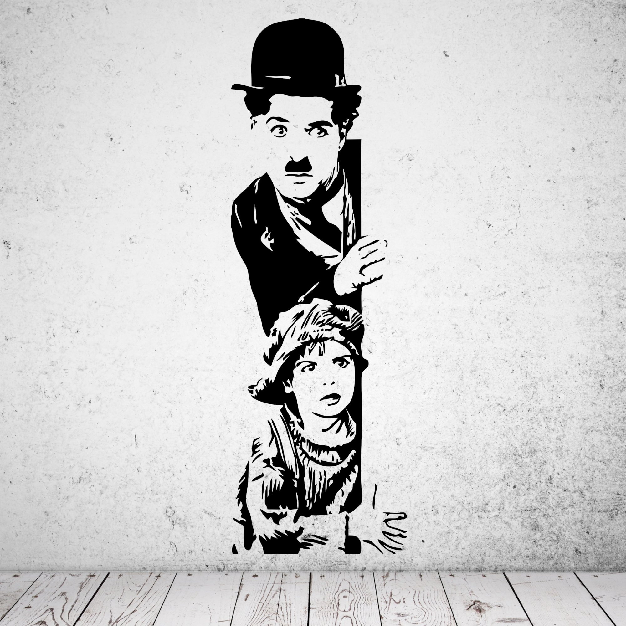 46170W Charlie Chaplin 2 Wandsticker